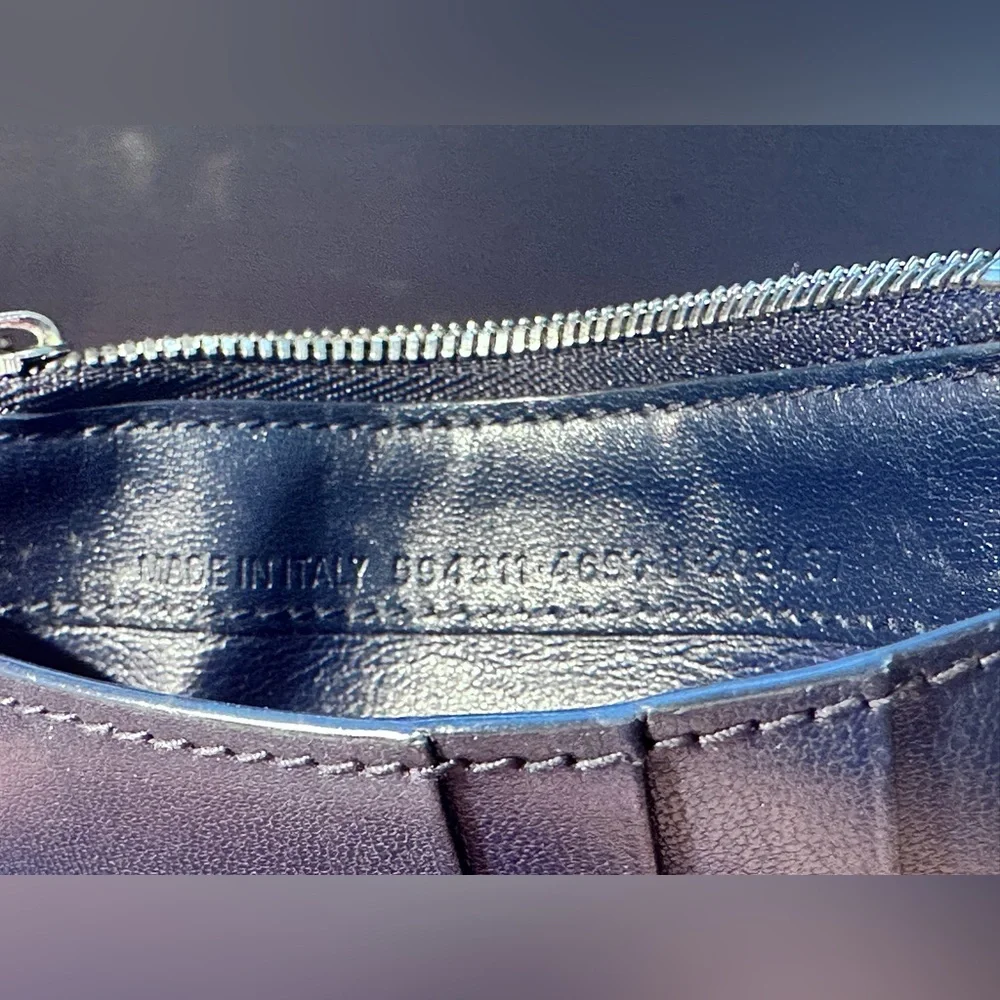 Balenciaga Men’s Long Coin and Card Holder (Like-New; Navy)